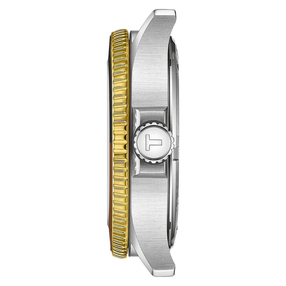 Tissot Seastar 1000 Quartz GMT 40mm Black Dial Black & Brown Bezel Steel Bracelet Watch image number 2