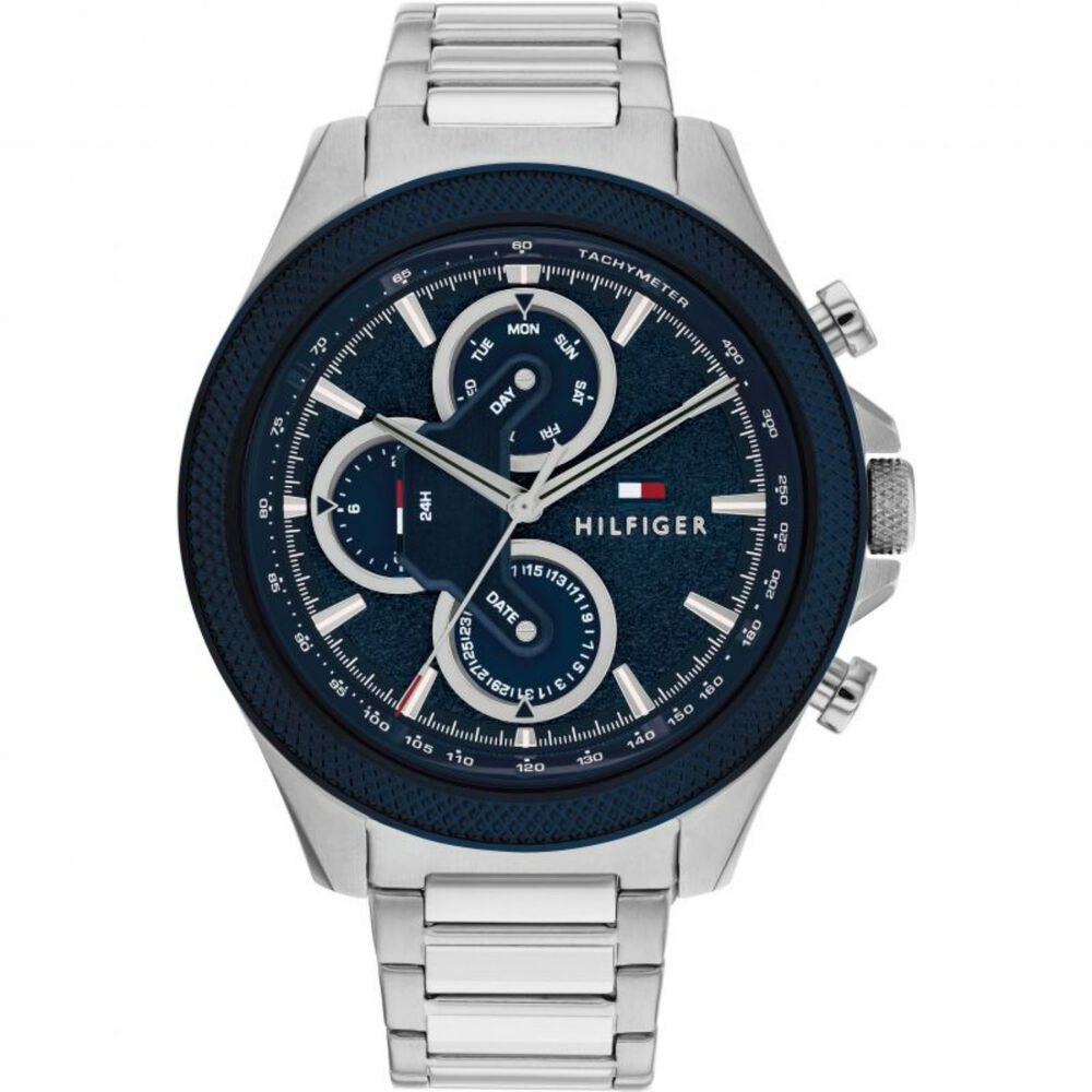 Tommy Hilfiger 46mm Blue Dial Steel Case Bracelet Watch image number 0