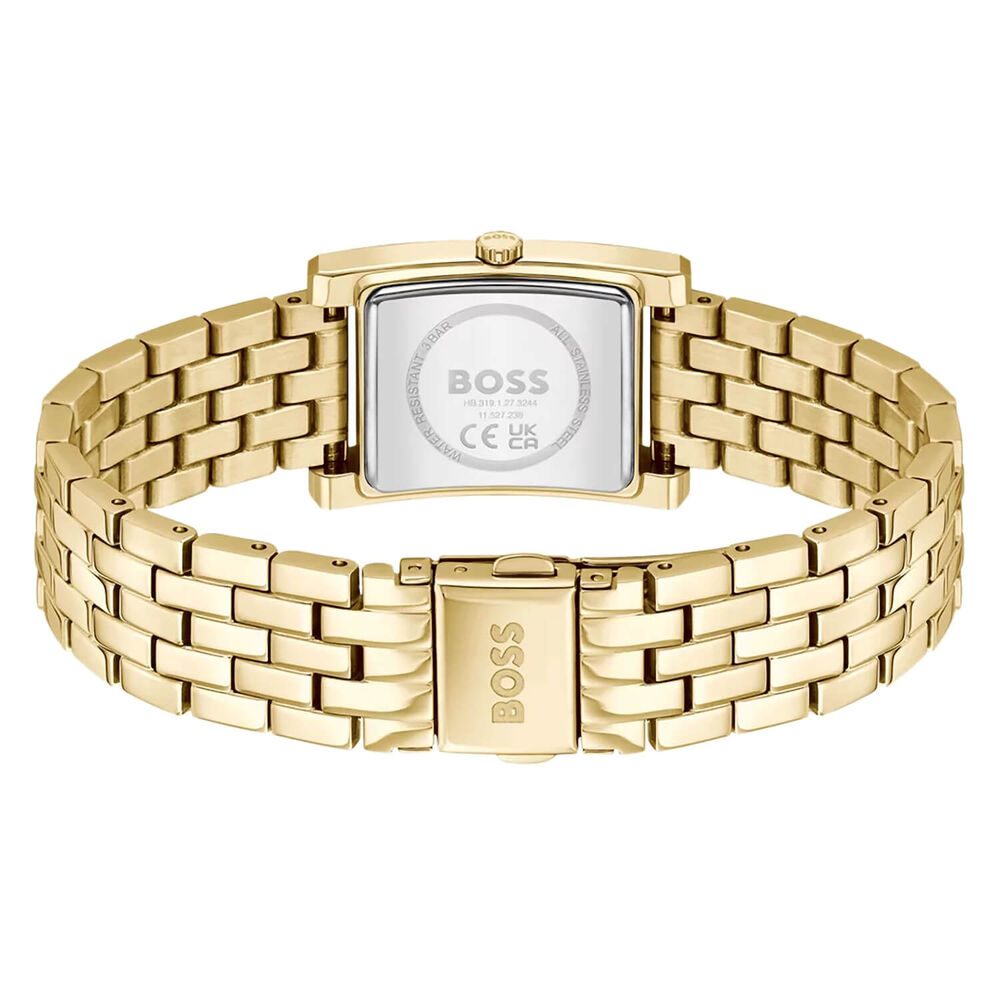 BOSS Lucy 22mmx24mm Gold Dial Steel Bracelet Watch