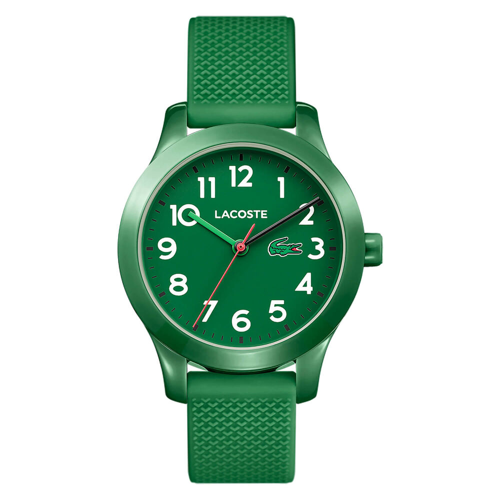 LACOSTE KIDS L.12.12. Sport Inspired 32mm Green Dial Green Silicone Strap Watch