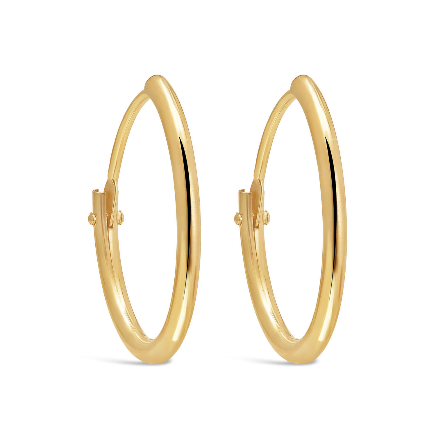 9ct Yellow Gold Polished Hoop Earrings