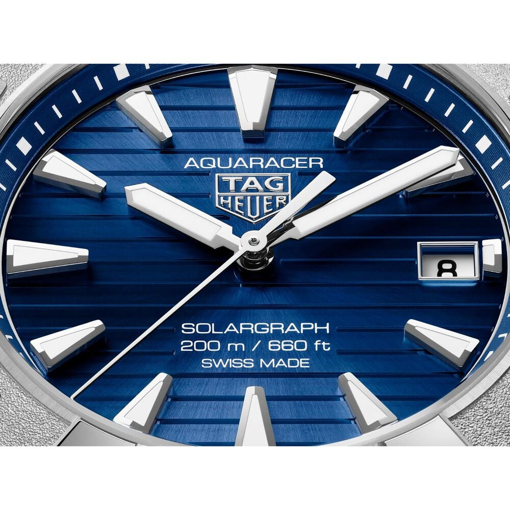 TAG Heuer Aquaracer Professional Solargraph 200 40mm Blue Dial Steel Bracelet Watch