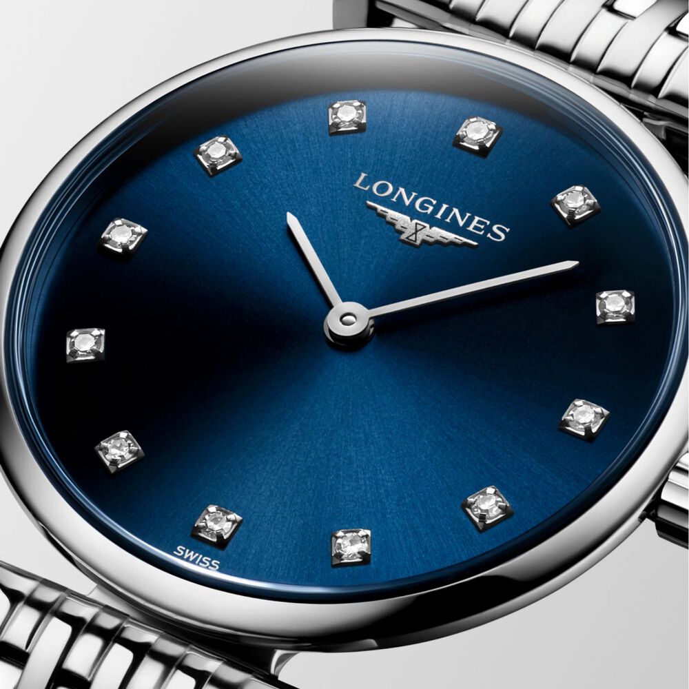Longines Le Grande Classique 24mm Diamond Dot Blue Dial Steel Case Watch image number 4