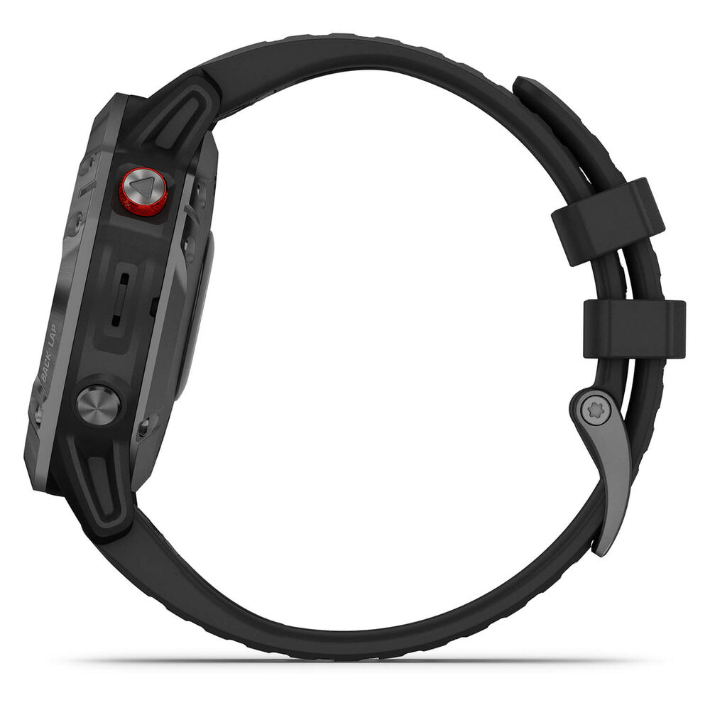 Garmin Fenix 6 Pro Solar Black Silicone Strap Smartwatch