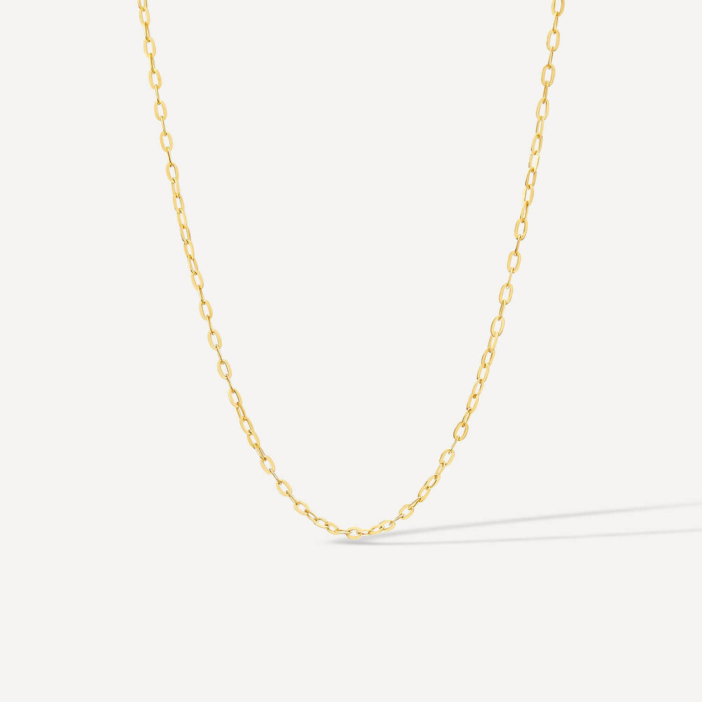 9ct Yellow Gold 18' Rolo Chain Necklet