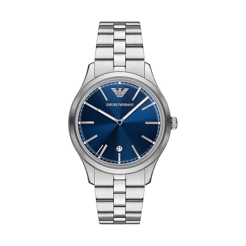 Emporio Armani 41mm Blue Dial Stainless Steel Bracelet Watch image number 0