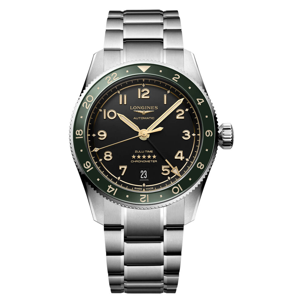 Longines Spirit 39mm Anthracite Dial Ceramic Case Stainless Steel Bracelet Watch image number 0