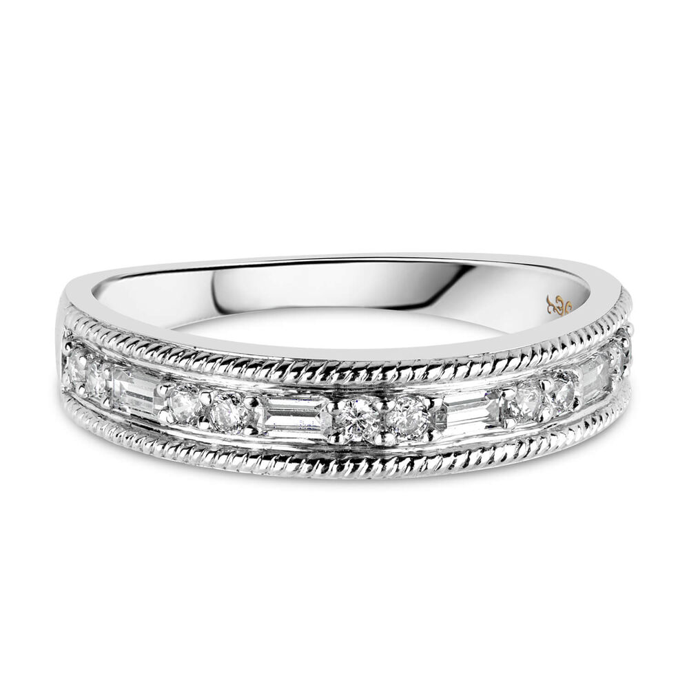 Kathy De Stafford's 18ct White Gold 0.24ct Diamond Round & Baguette Ring image number 4