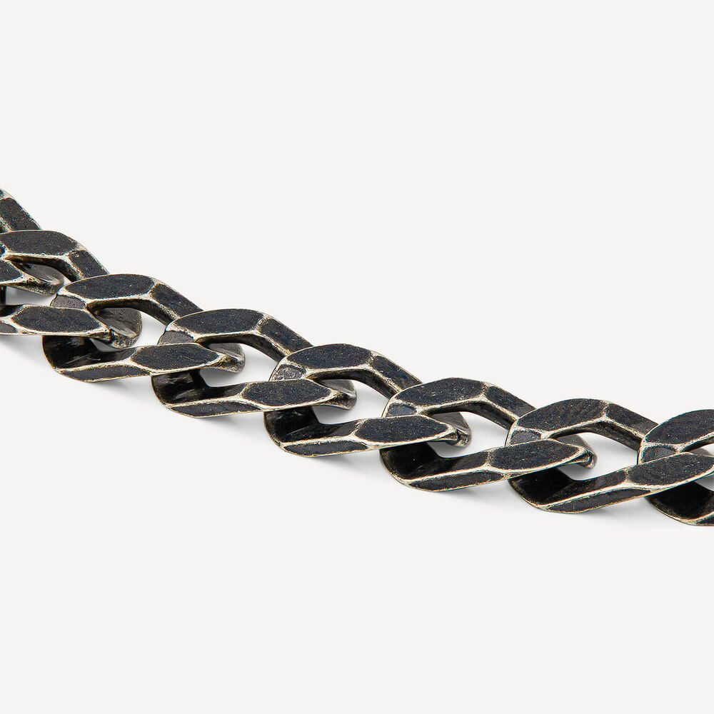 Sterling Silver Ruthenium Plated Curbed Bracelet image number 2