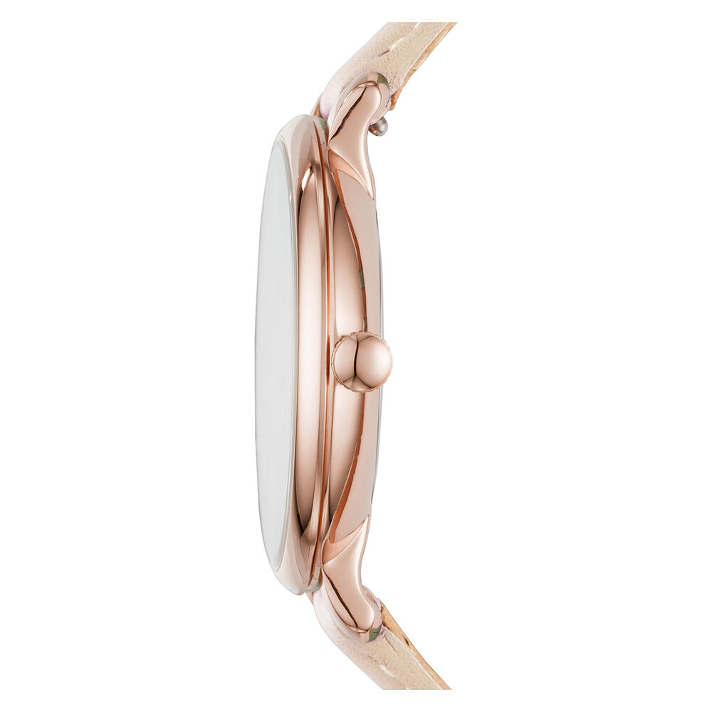 Fossil Jacqueline ladies' pink leather strap watch image number 1