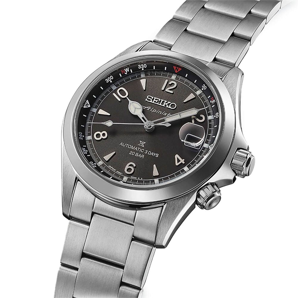 Seiko Prospex Alpinist 'Summit Black' 39.5mm Black Dial Stainless Steel Bracelet Watch