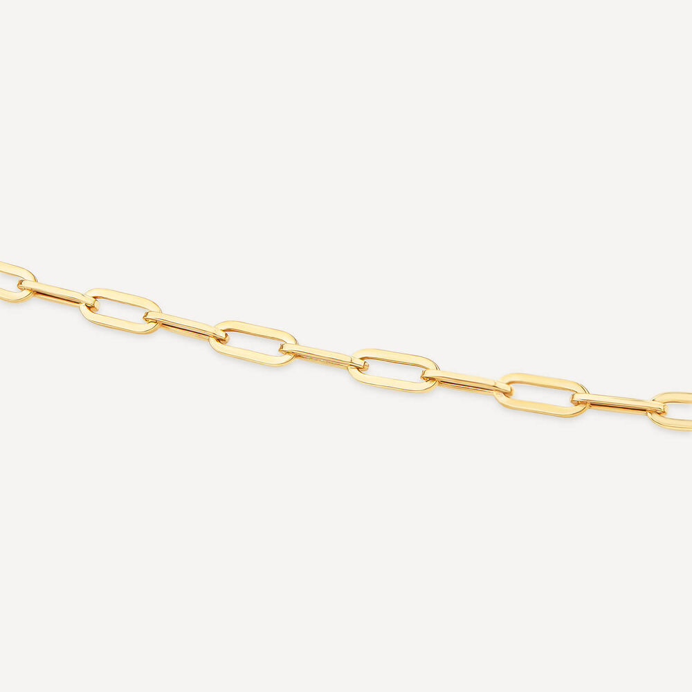 9ct Yellow Gold Small Paperlink Bracelet image number 2