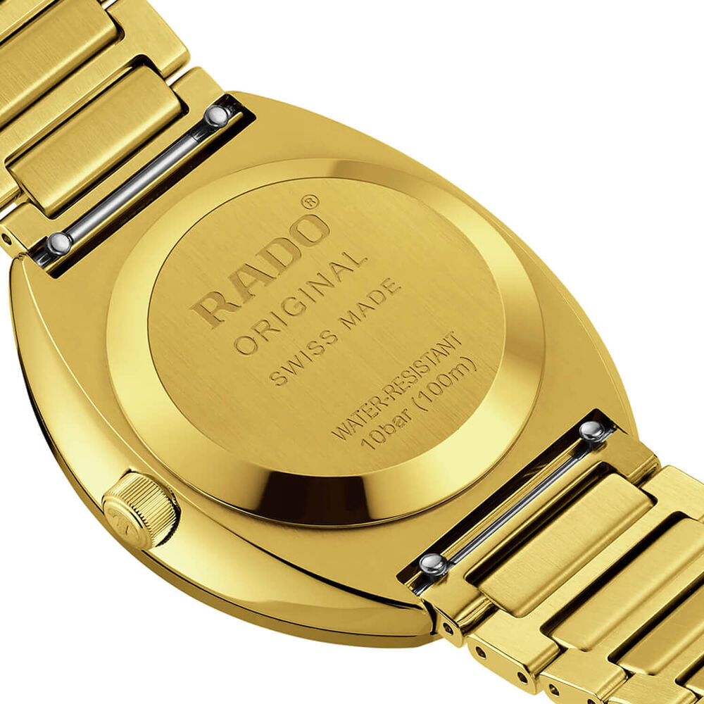 Rado DiaStar Original Automatic 38mm Yellow Gold Dial PVD Stainless Steel Bracelet Watch