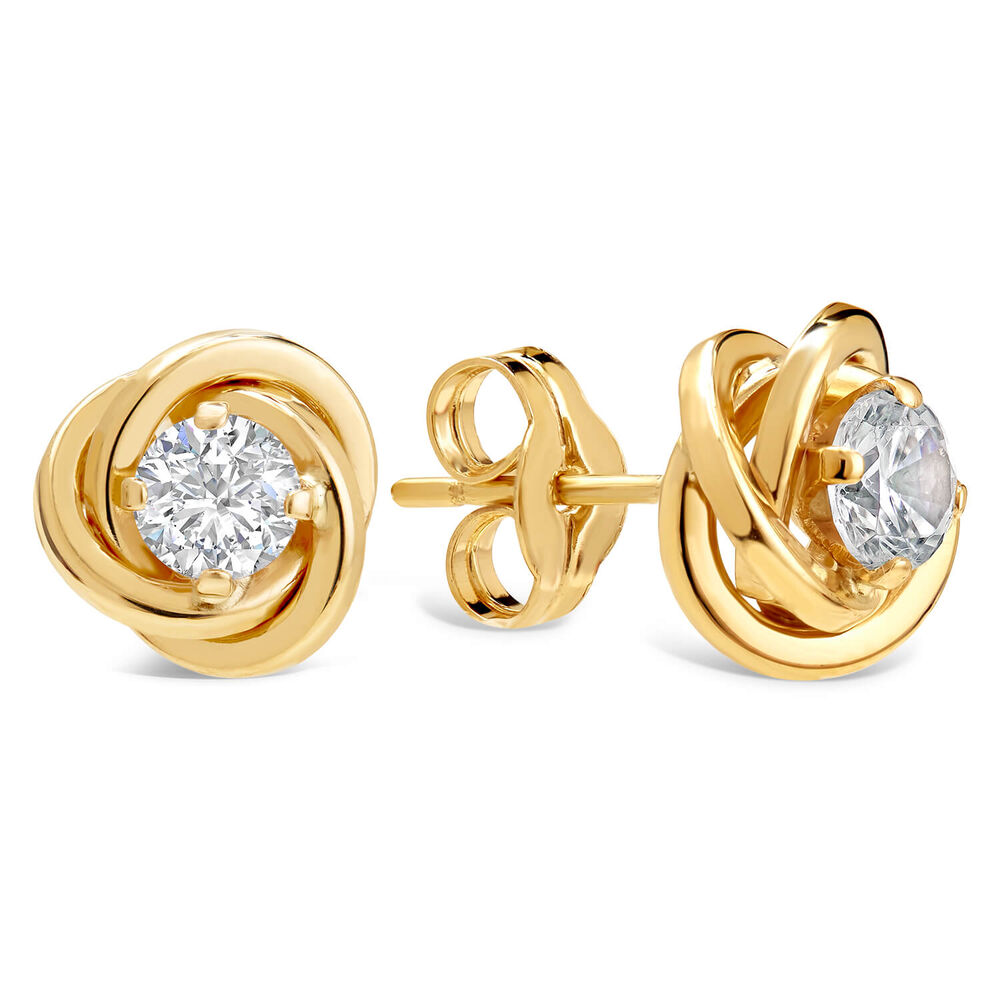 9ct Gold Cubic Zirconia Stud Earrings