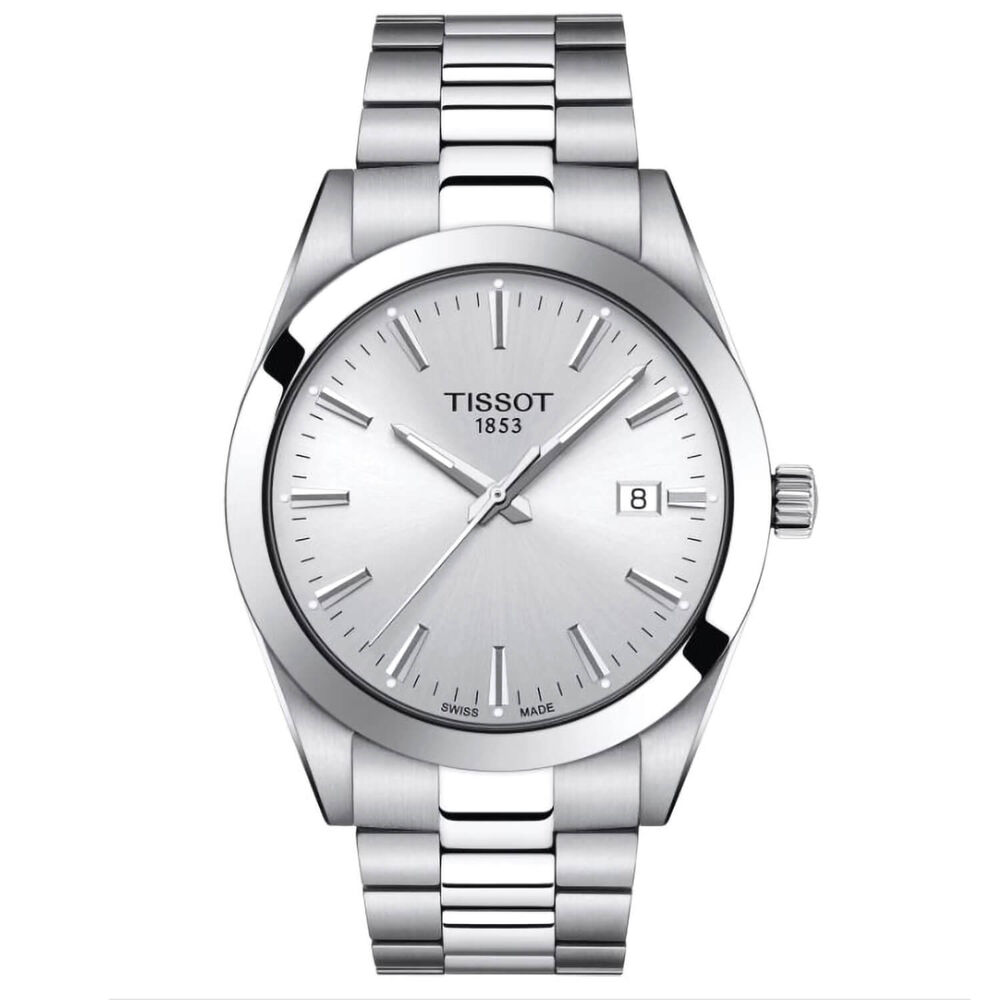 Tissot Gentleman Silver Dial Stainless Steel Strap 40mm Mens Watch