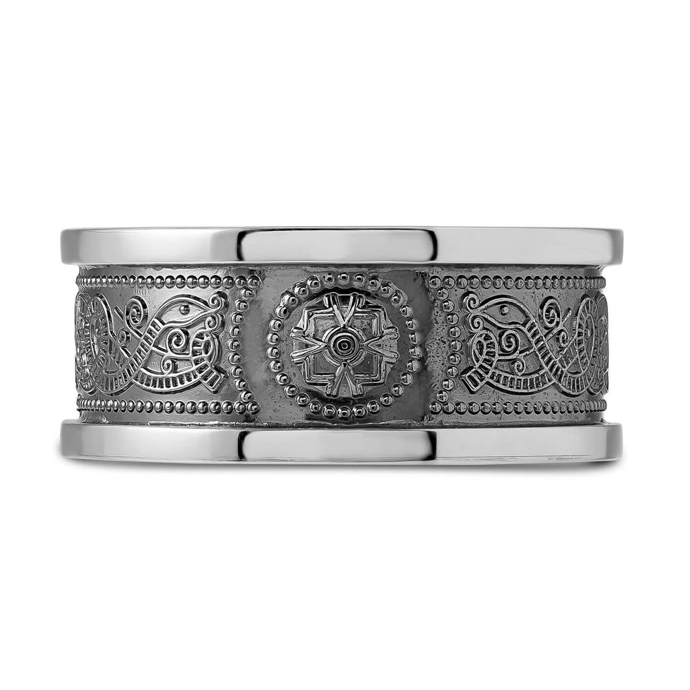 Sterling Silver Gents Arda 10.8mm Flat Band image number 1
