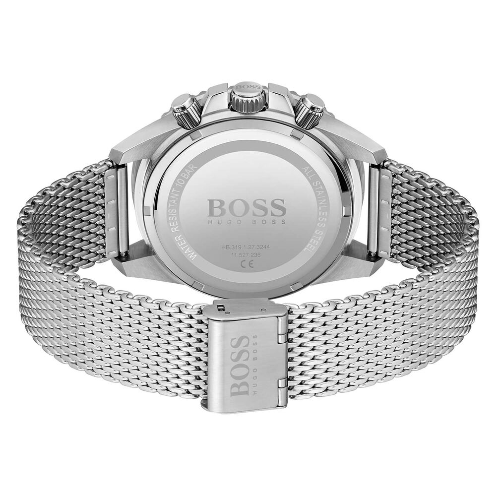 Hugo BOSS Admiral 46mm Green Dial Chronograph Steel Case Bracelet Watch image number 2