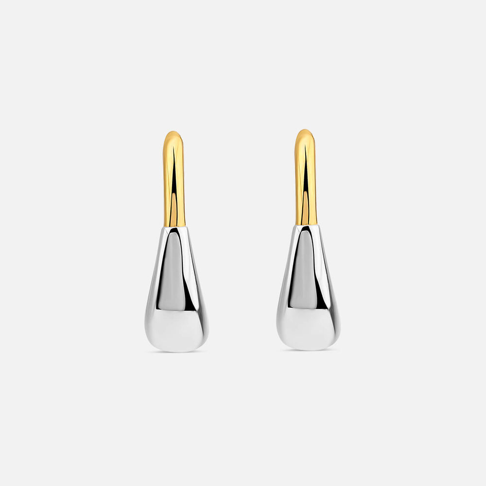 Yellow Gold Plated Vermeil Sterling Silver Handbag Hoop Earrings
