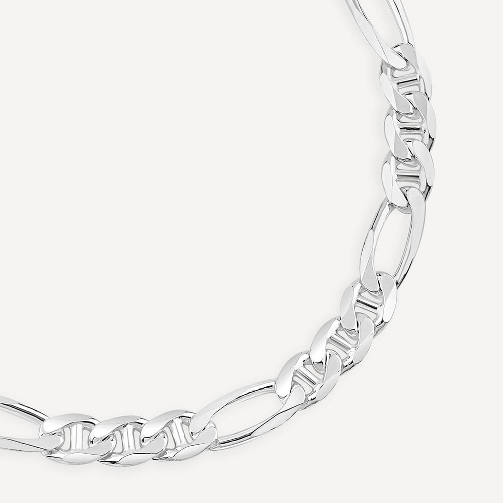 Sterling Silver Figaro Men's Bracelet image number 1