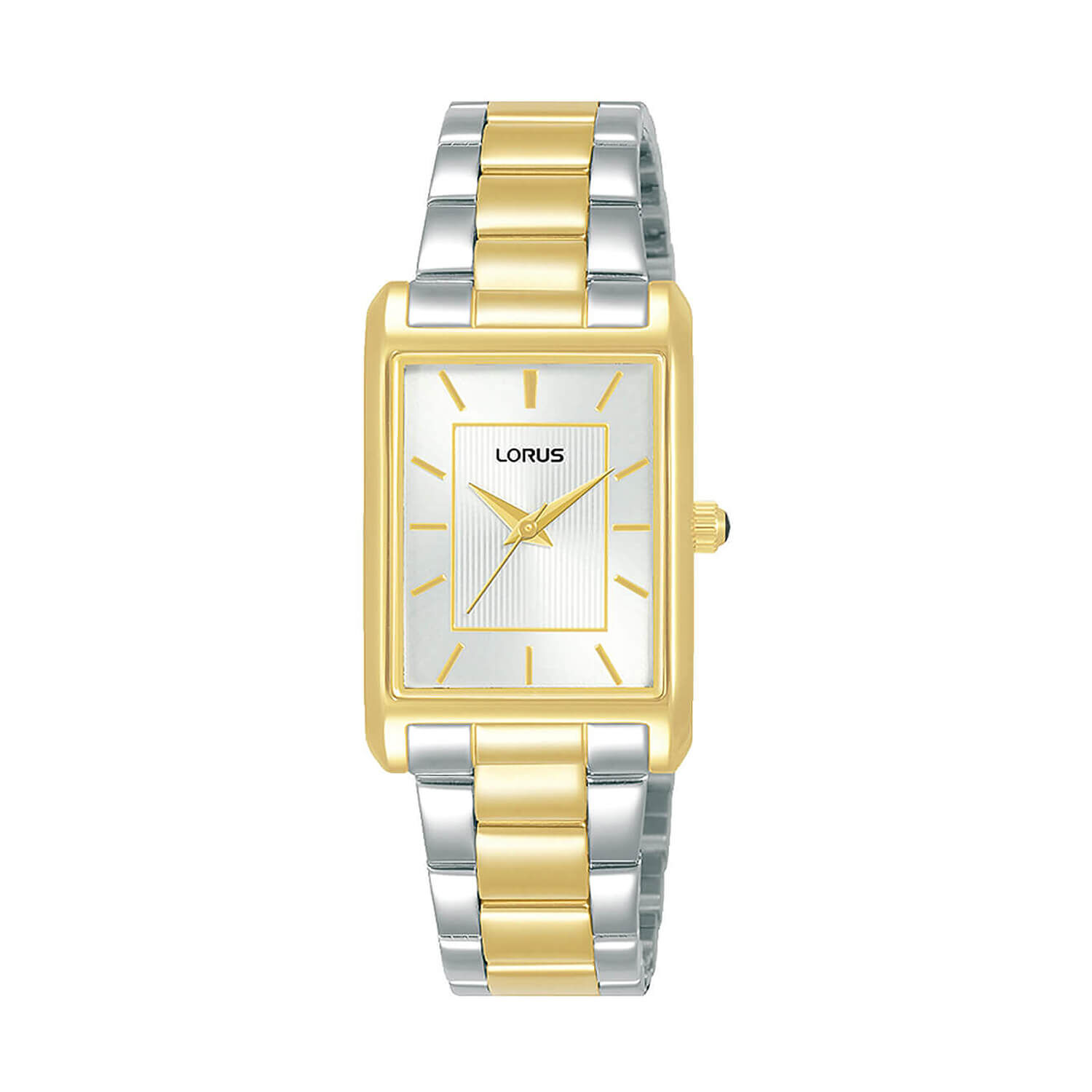 Lorus Quartz Ladies 22mm Silver Dial Two Tone Bracelet Watch