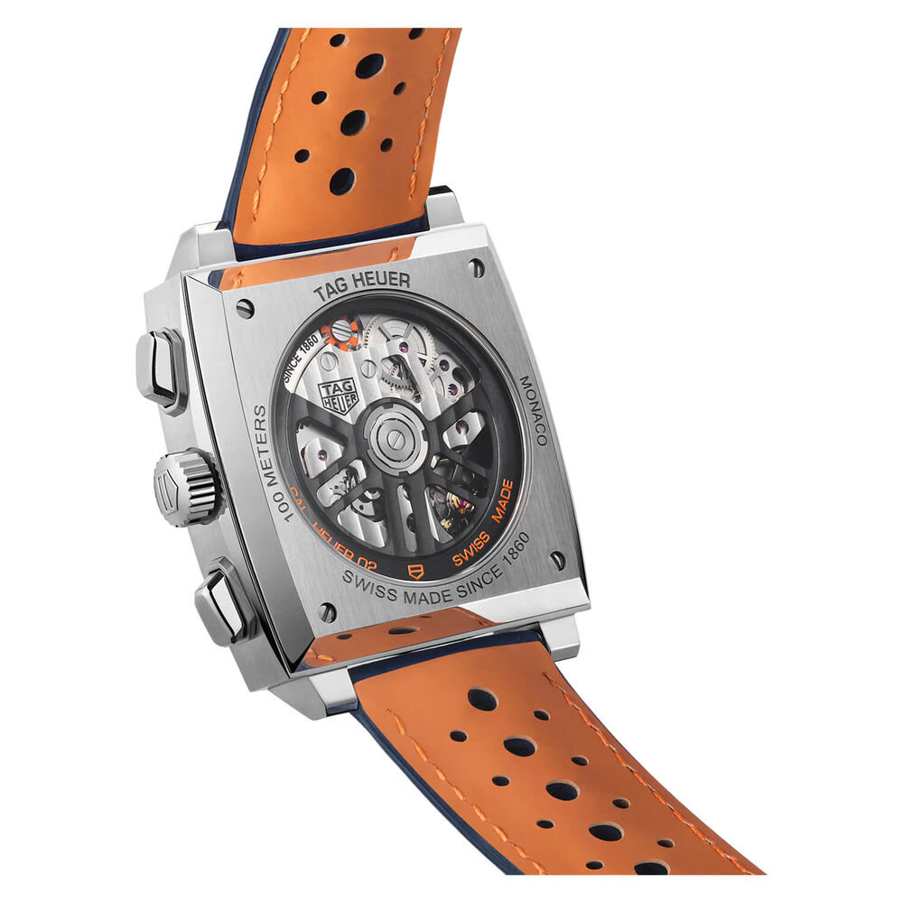 TAG Heuer Monaco Gulf Edition 39mm Blue Dial & Leather Strap Watch