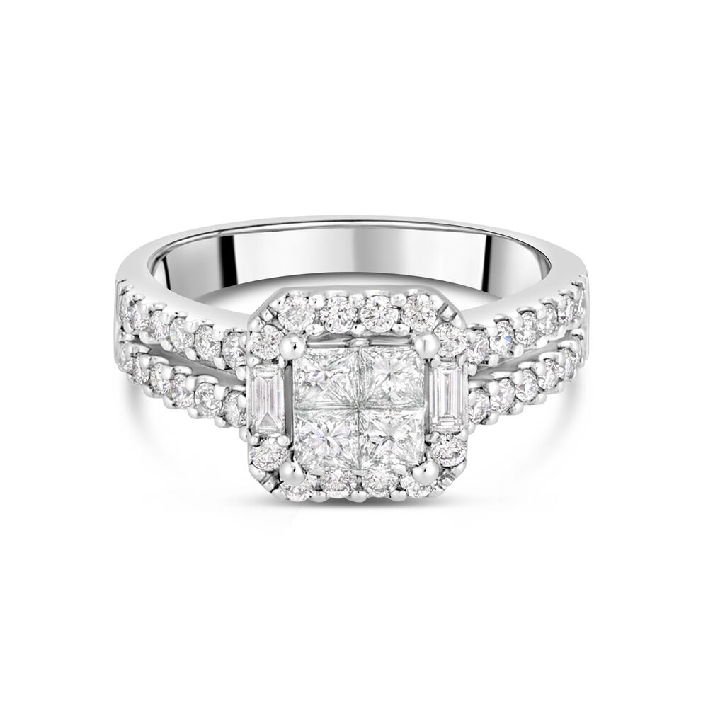 18ct White Gold Engagement Ring image number 4