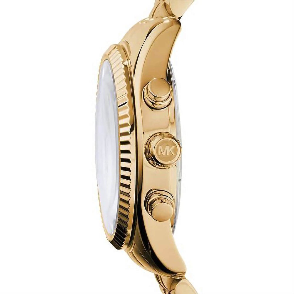 Michael Kors Lexington 38mm Chronograph Yellow Gold PVD Case Watch image number 2