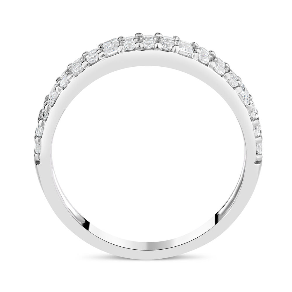 18ct White Gold 0.50ct Diamond Baguette Ring image number 6