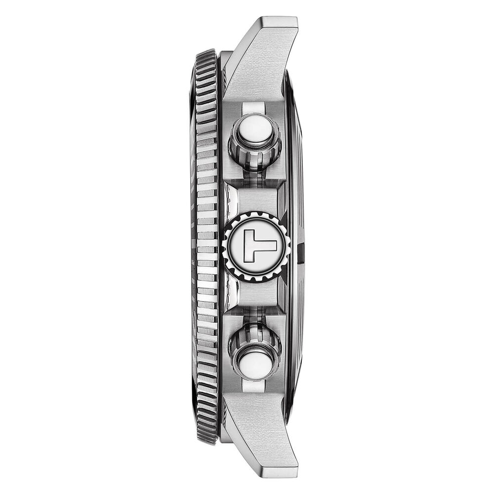 Tissot Seastar 1000 Quartz Chronograph Green Dial Black Bezel Steel Case Bracelet Watch