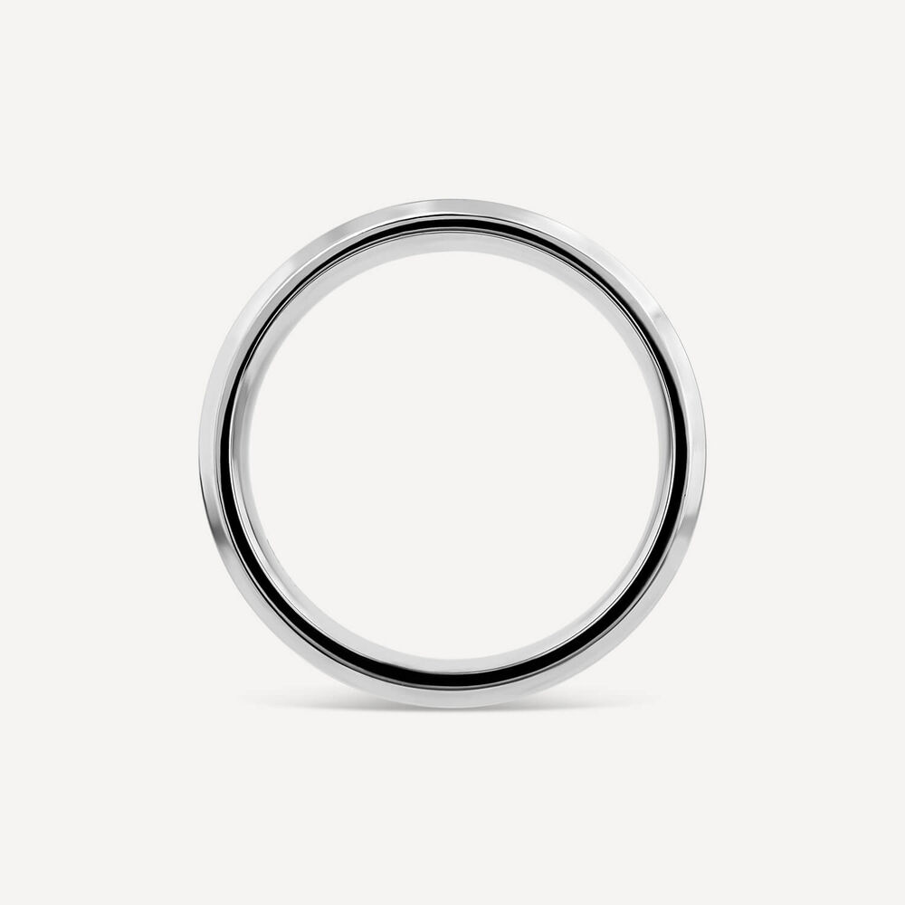 Titanium Centre Black Double Stripe Band Ring image number 3