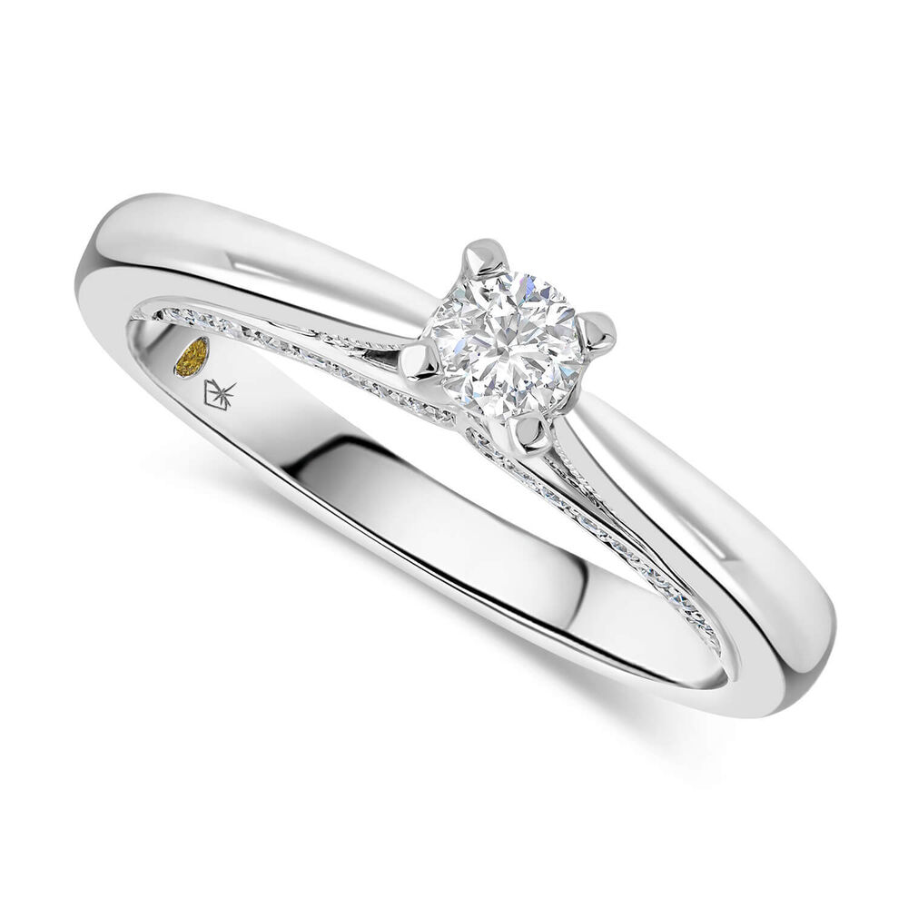 Northern Star 0.37ct Diamond 18ct White Gold Sides Ring