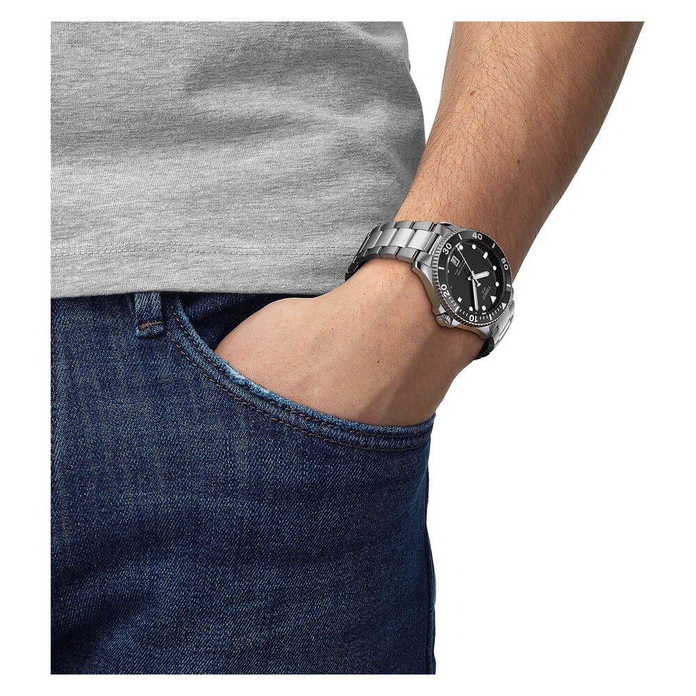 Tissot Seastar 1000 40mm Black Dial & Bezel Bracelet Watch image number 3