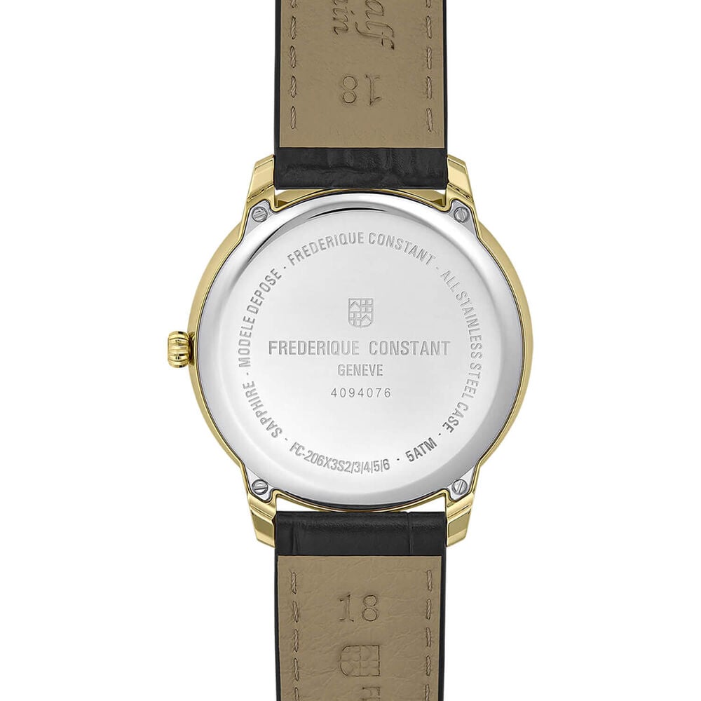 Frederique Constant Classics Moneta Moonphase 37mm Silver Dial Dark Brown Leather Strap Watch