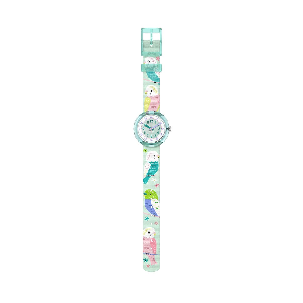 FLIK FLAK Happy Budgies 31.85mm Green Dial Quartz Kids Watch image number 1