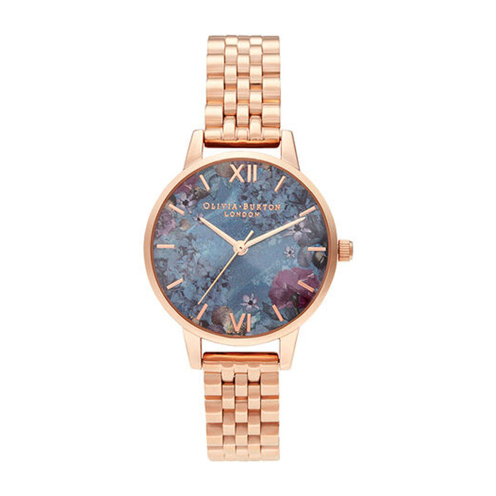 Olivia Burton Under The Sea Blue Dial & Rose Gold-Toned Bracelet Ladies' Watch