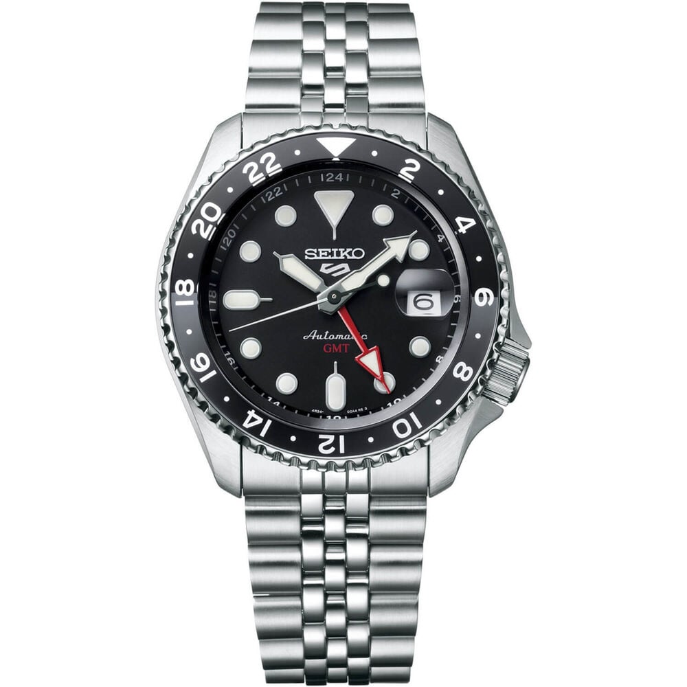 Seiko 5 Sports "Black Grape" 42.5mm Black Dial Bracelet Watch
