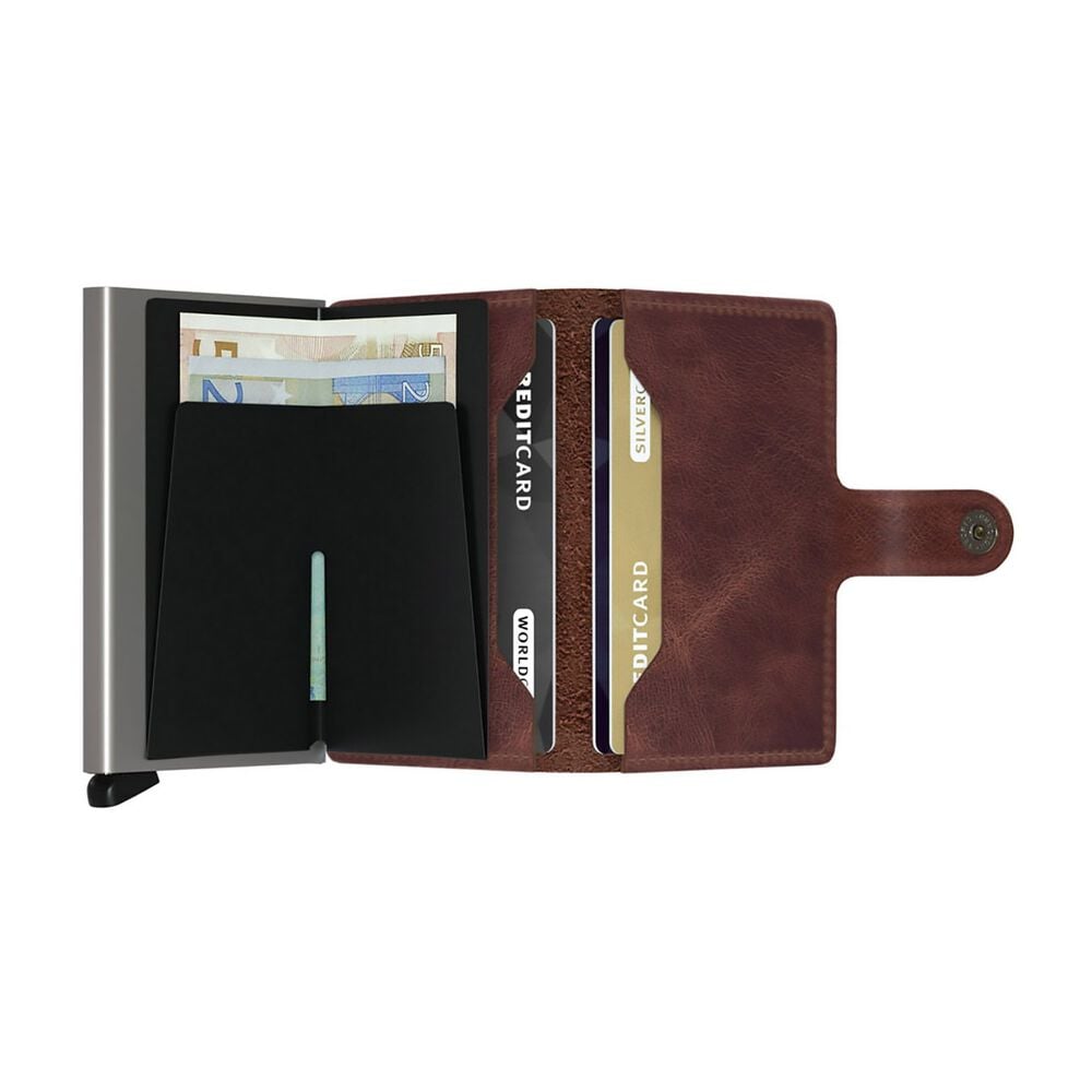 Secrid Mini Vintage Brown Leather Wallet image number 2