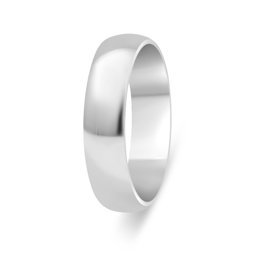 9ct White Gold 5mm Men's Wedding Ring image number 3