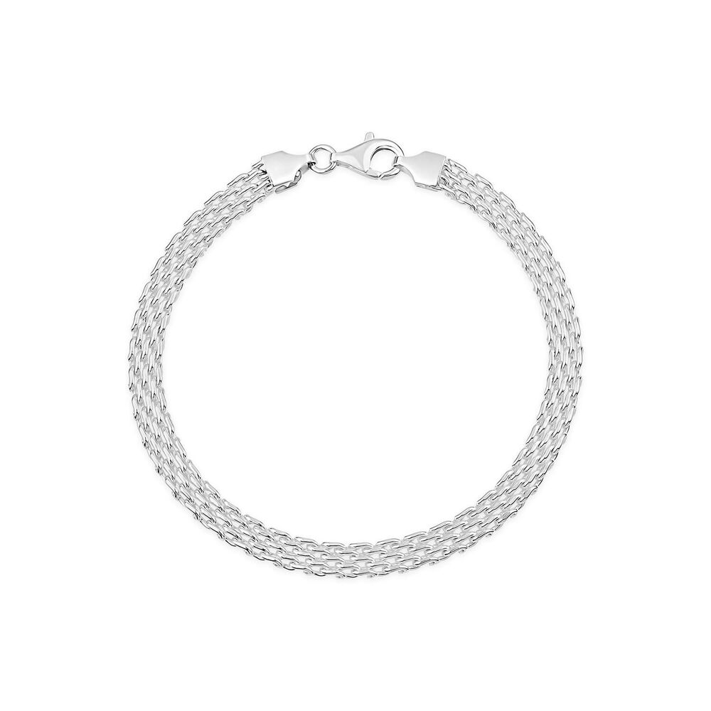 Sterling Silver Brick Mesh Style Bracelet image number 0