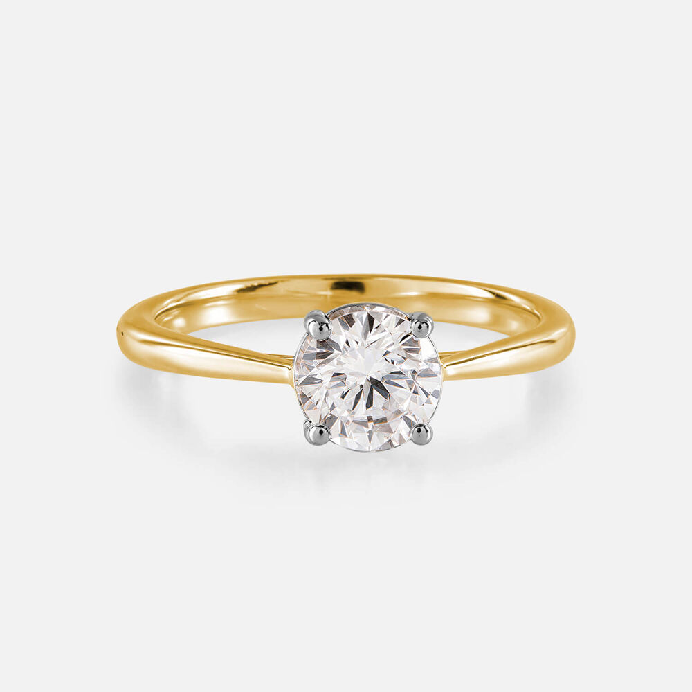 Prism 9ct Yellow Gold 1ct Round Brilliant Diamond Solitaire Ring