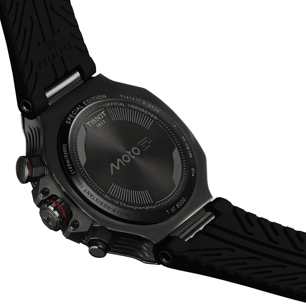 Tissot T-Race MotoGP 45mm Red Dial Black Silicone Strap Chronograph Watch