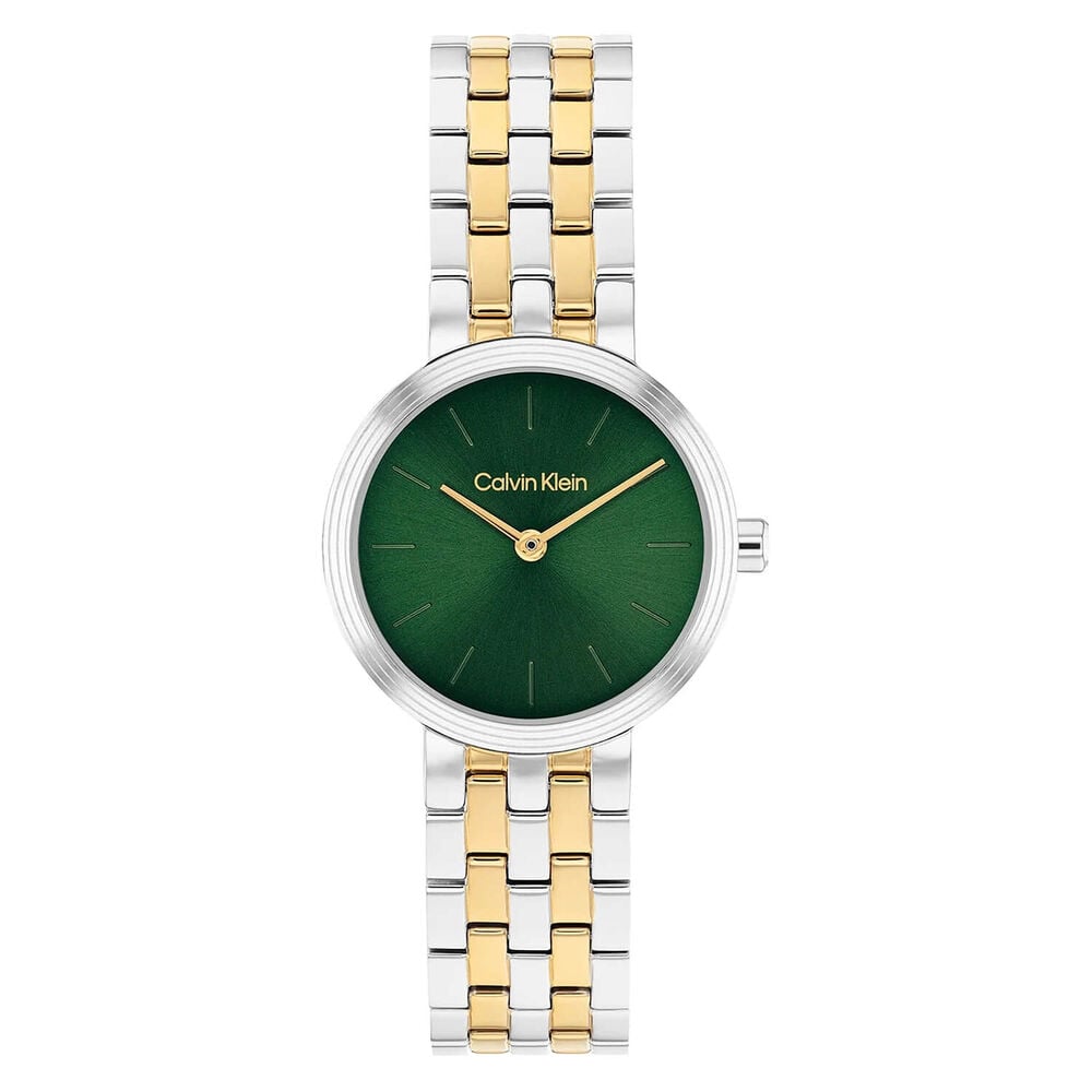Calvin Klein Forme 26mm Green Dial Two Tone Steel Bracelet Watch