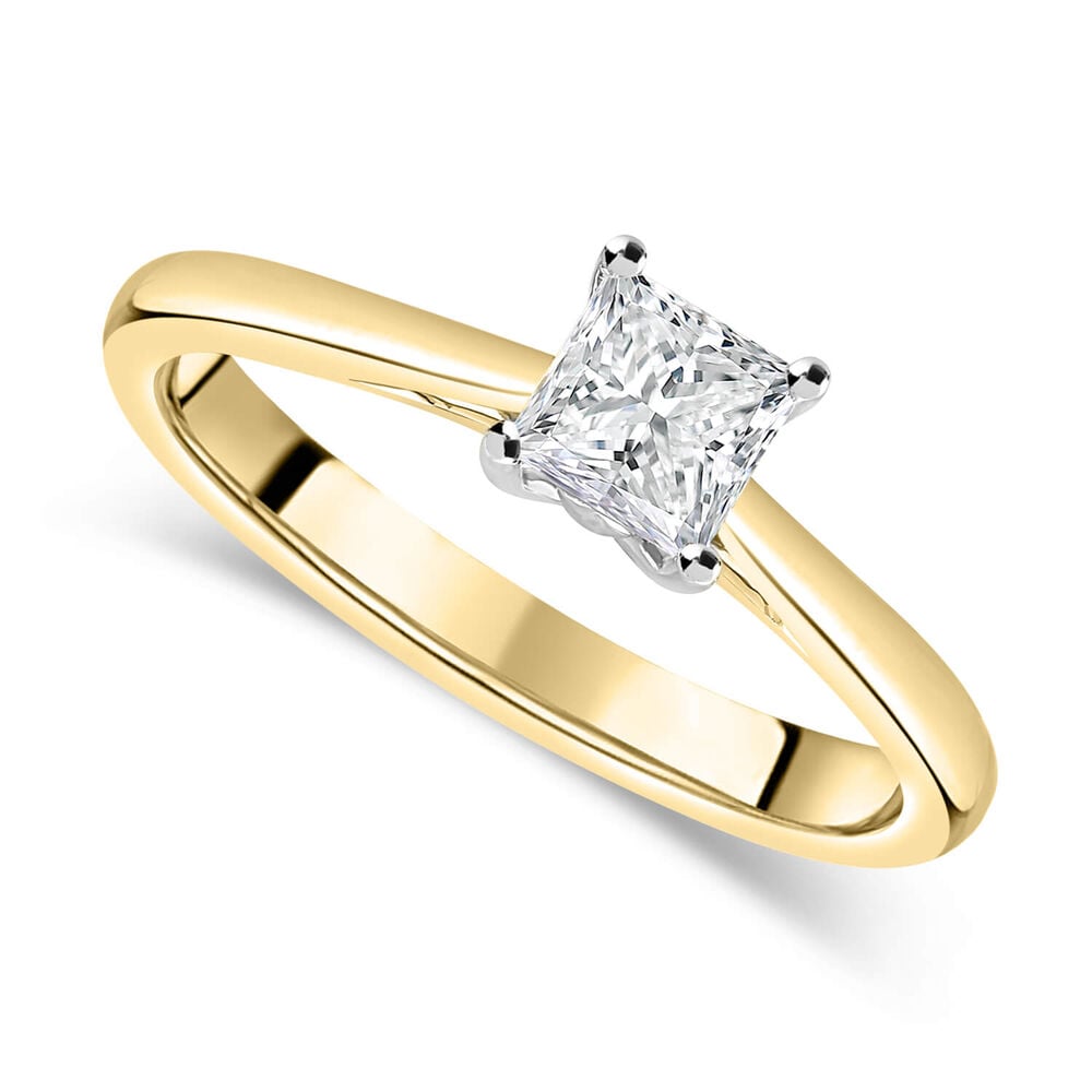 18ct Yellow Gold 0.40ct Diamond Solitaire Tulip Setting Ring image number 0