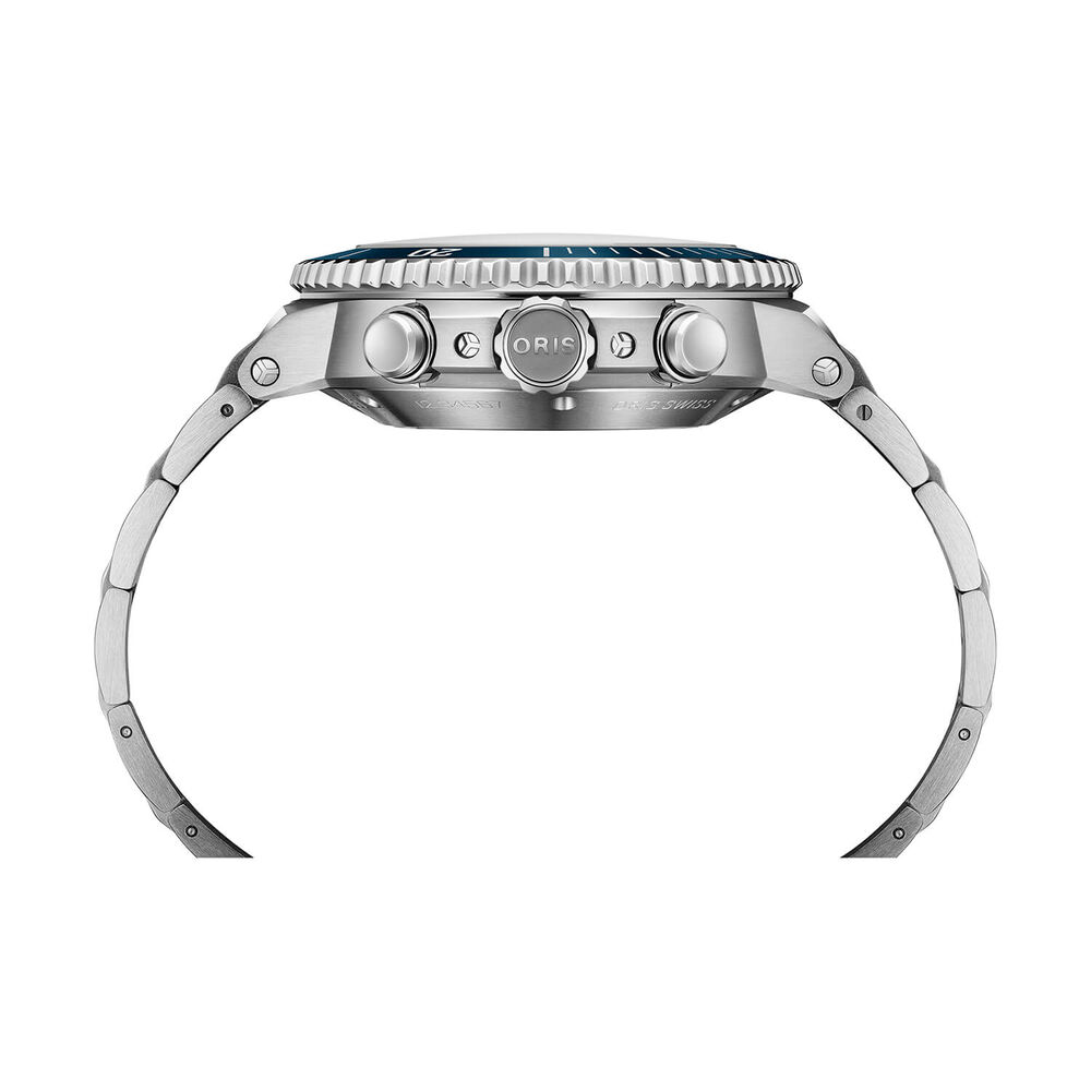 Oris Aquis Chronograph 43.5mm Blue Dial Stainless Steel Bracelet Watch image number 5