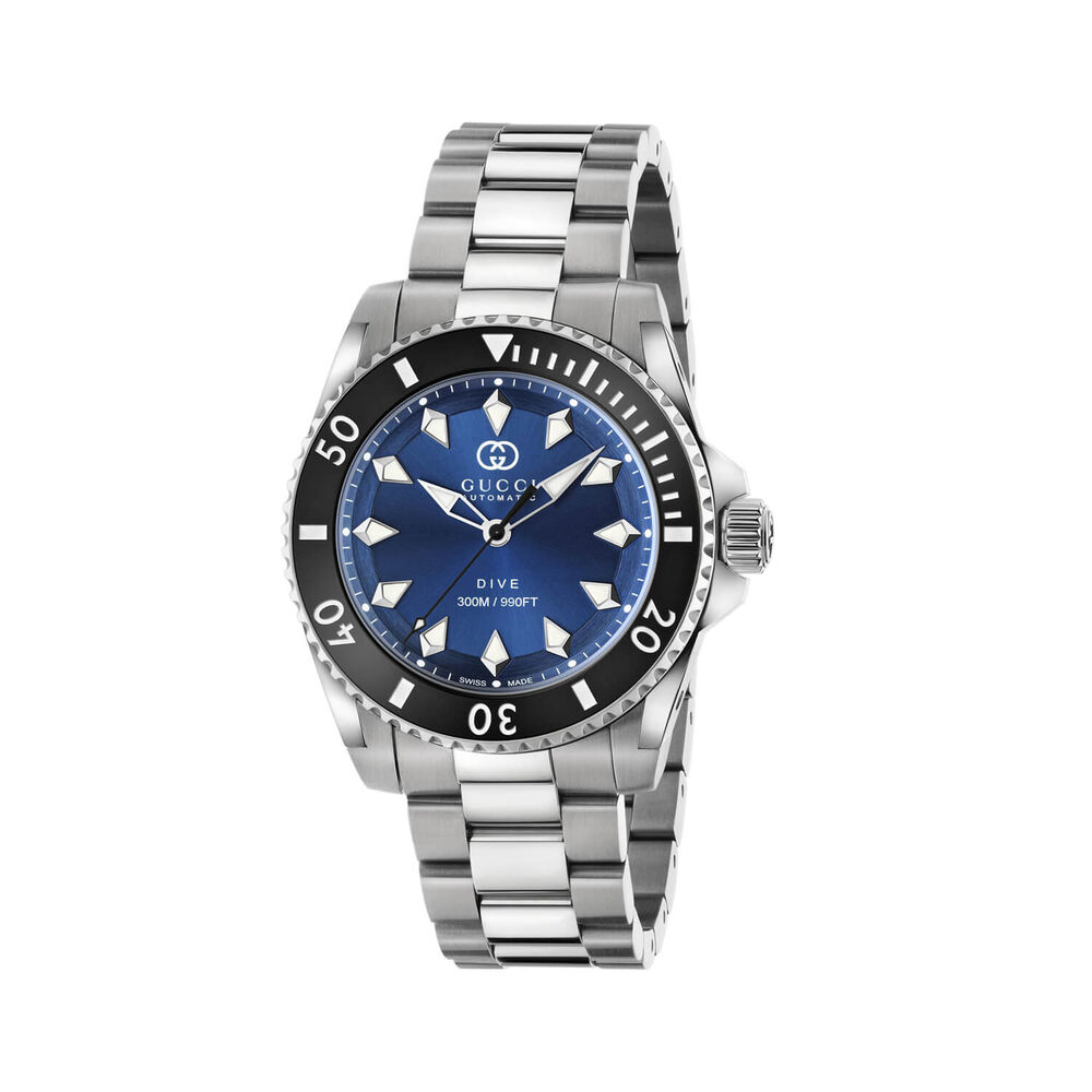 Gucci Dive 40mm Blue Dial Stainless Steel Bracelet Watch image number 0