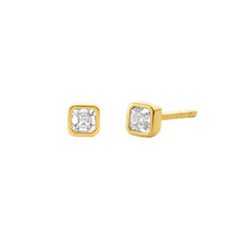 Michael Kors Yellow Gold Plated Sterling Silver Cubic Zirconia Necklace & Earrings Gift Set