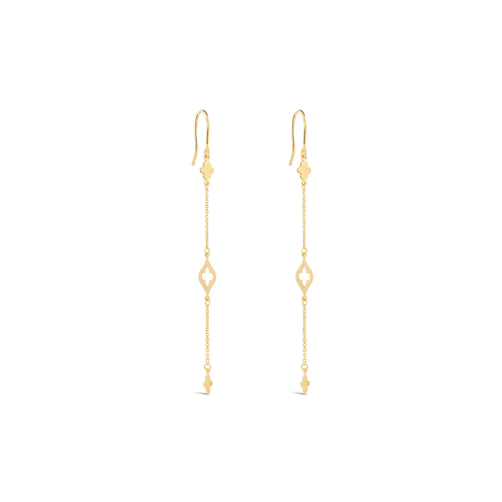 9ct Yellow Gold Marrakech Drop Earrings image number 0