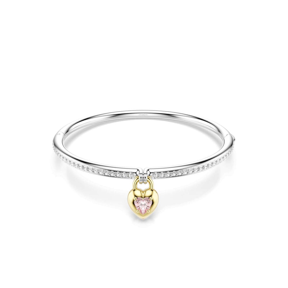 Swarovski Idyllia Crystals & Pink Cubic Zirconia Mixed Metal Finished Bangle