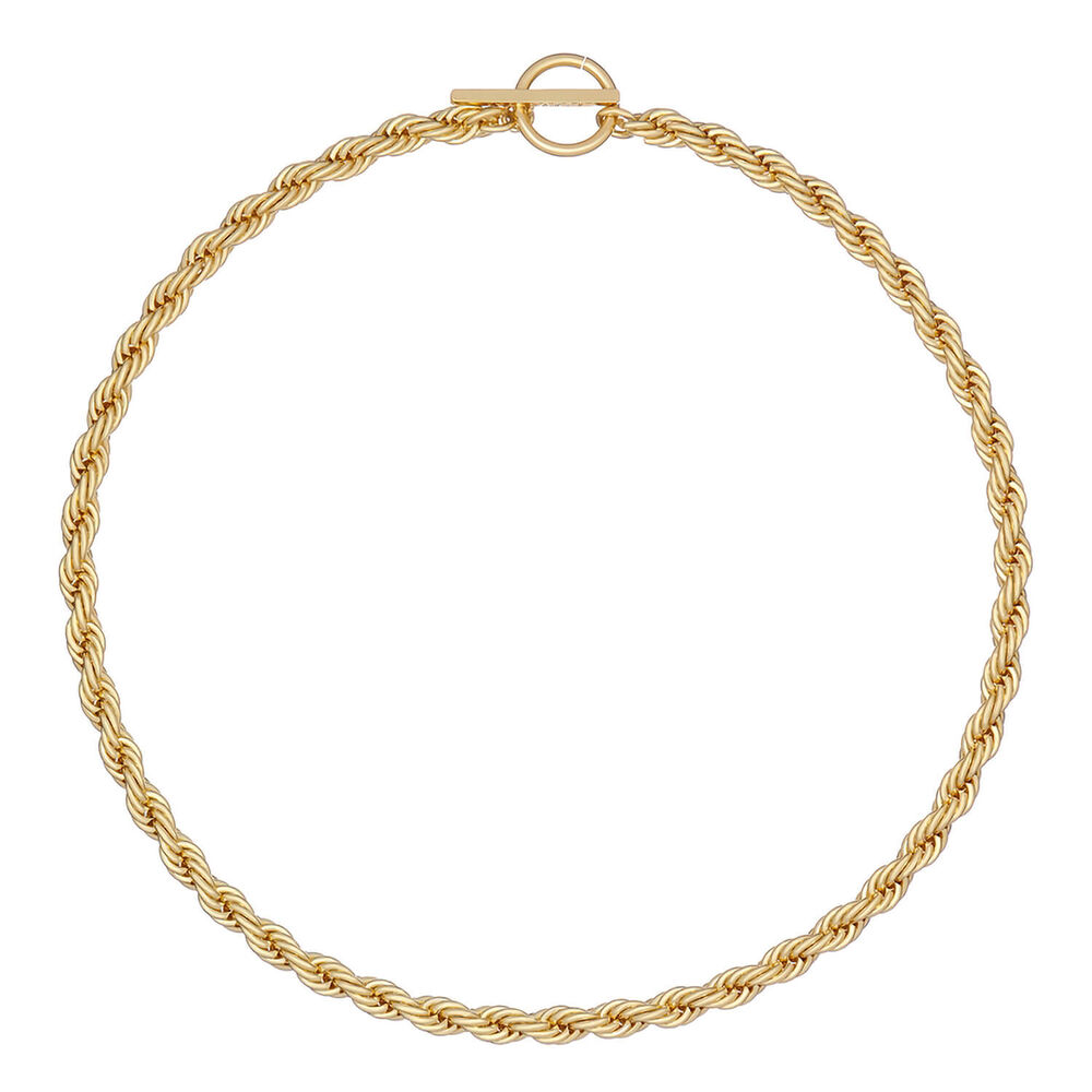 Ted Baker LYDIAA Gold Tone Fine Rope Chain T-Bar Necklace