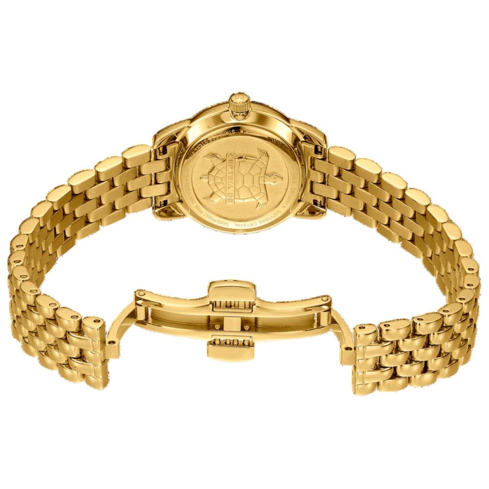 Certina DS-8 Lady 27mm Mother of Pearl Dial Gold Tone Steel Bracelet Watch image number 2